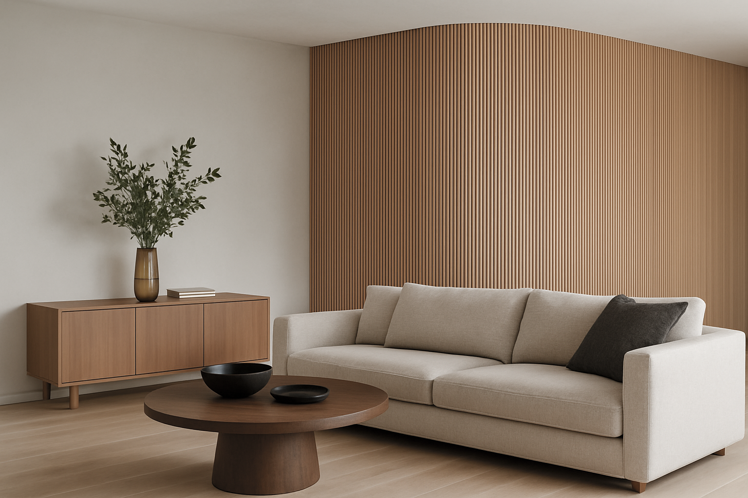 FlexWall Round Panel - Natural Oak