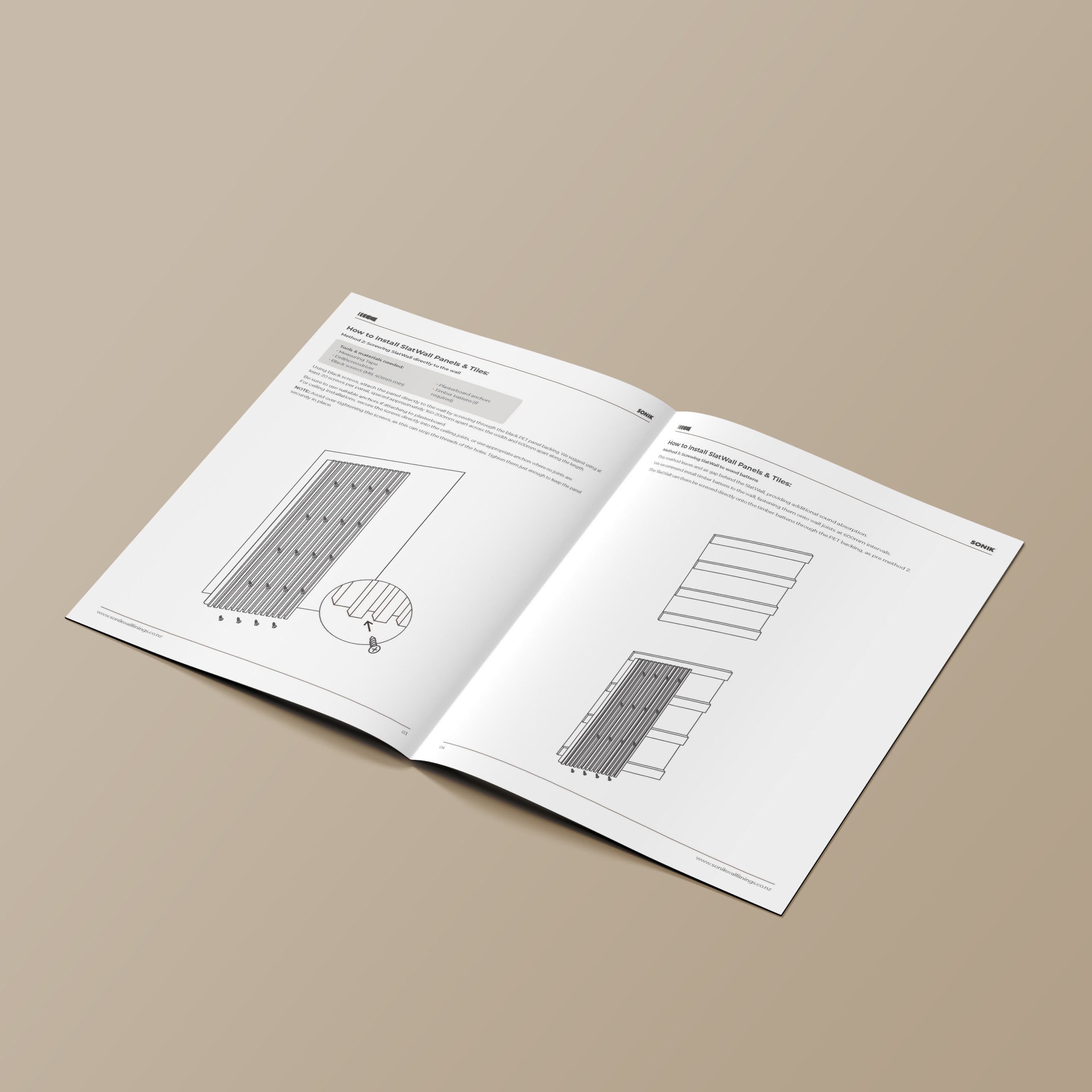 Sonik SlatWall Installation Guide