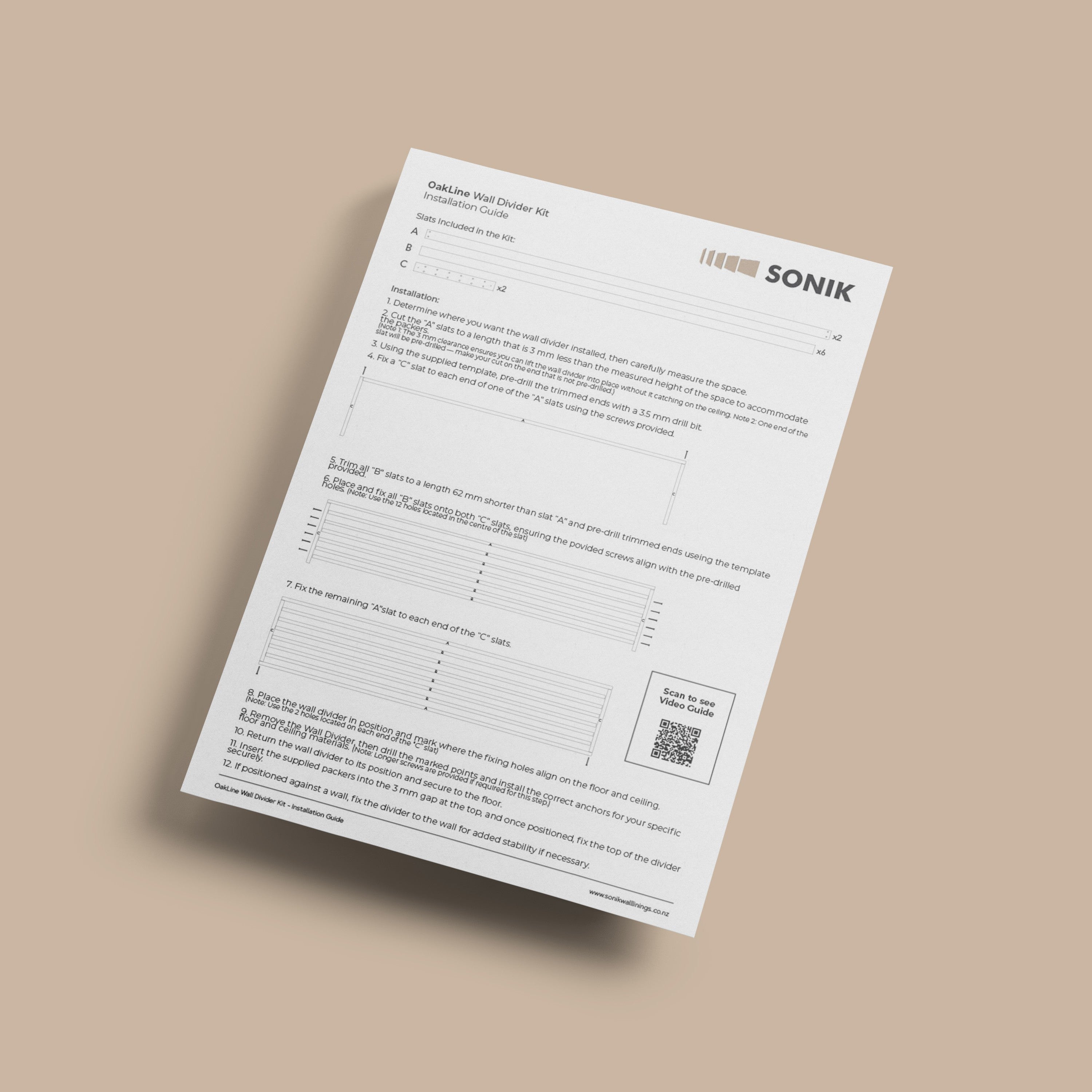 Oakline Wall Divider Installation Guide