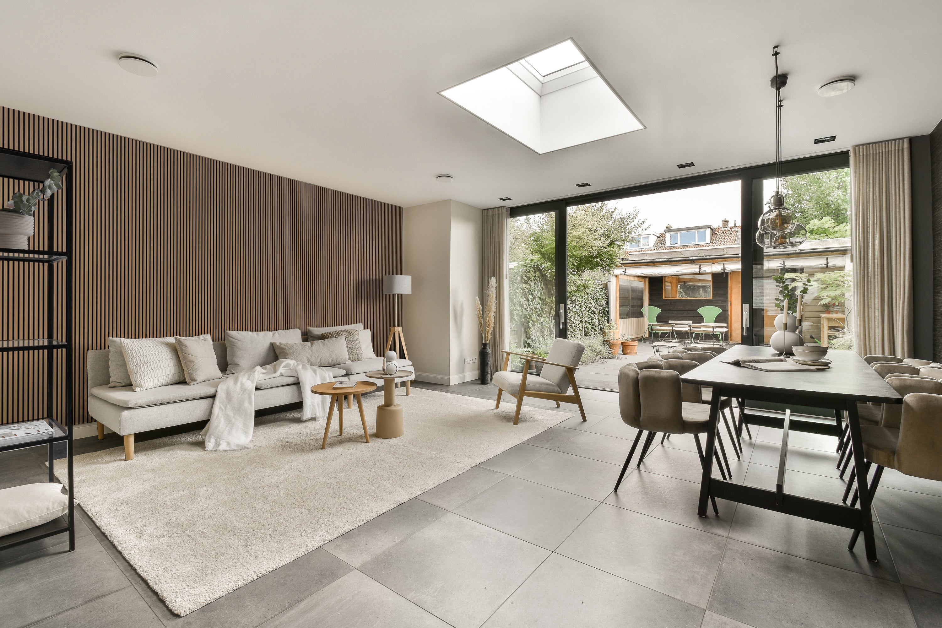 SlatWall Panel - Smoked Oak