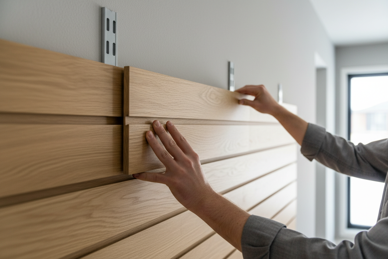 Effortless installation of SlatWall Panels